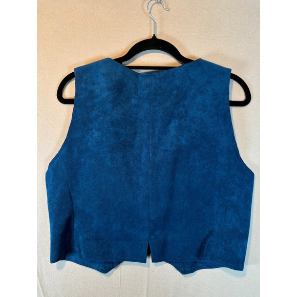 Sofia Handmade 3‑Piece Women's Suit Medium Blue Vintage Fitted Jacket Skirt Top - Picture 12 of 16